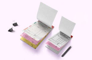 open bill books in duplicate and triplicate versions designed by print factory